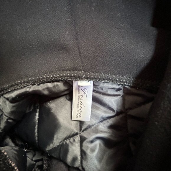 Fashion Classic Collection Women's Hooded Checkered Quilted Jacket Black Beige - Picture 3 of 6